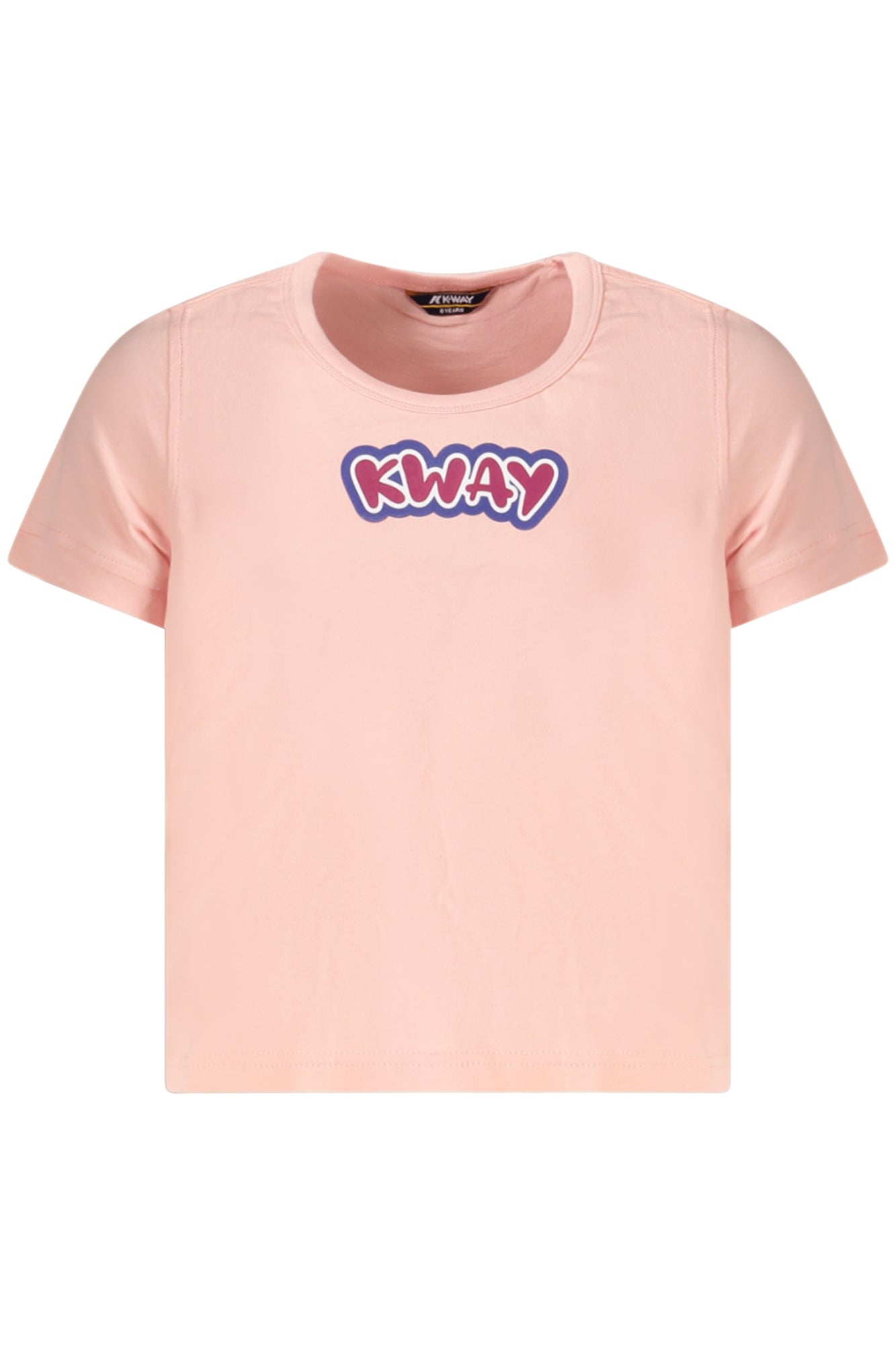 K-WAY T-SHIRT MANICHE CORTE BAMBINA ROSA