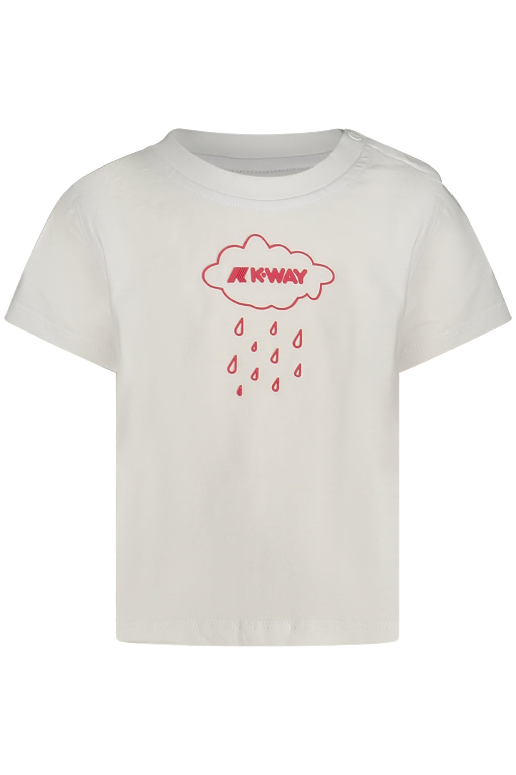 CAMISETA DE MANGA CORTA K-WAY PARA NIÑO, BLANCA 