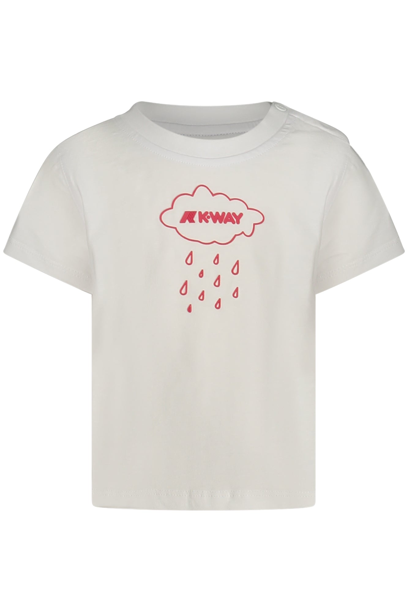 CAMISETA DE MANGA CORTA K-WAY PARA NIÑO, BLANCA 