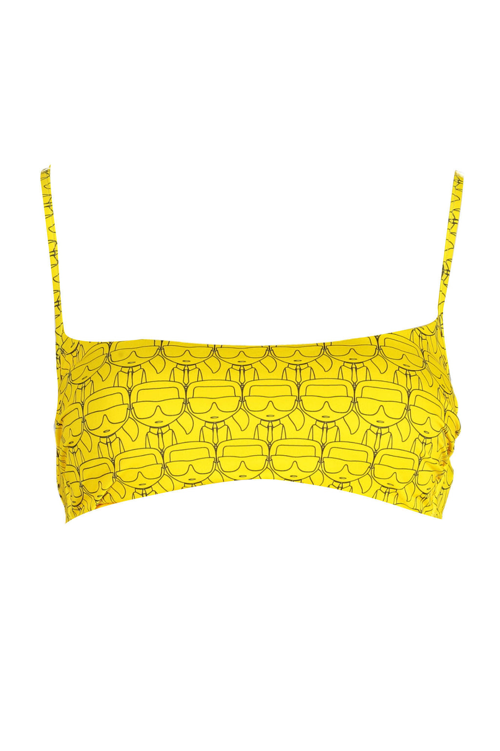 KARL LAGERFELD BEACHWEAR SWIMSUIT TOP WOMEN YELLOW 