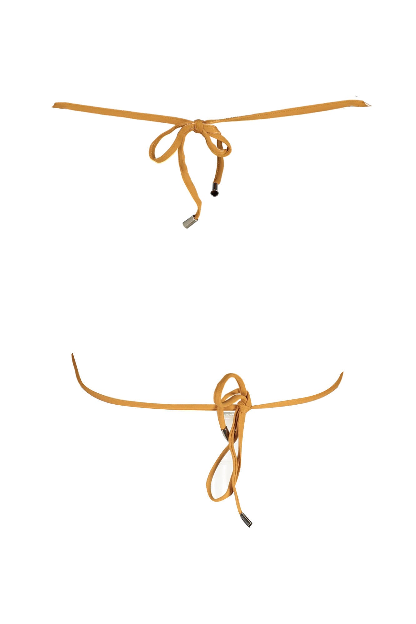 KARL LAGERFELD BEACHWEAR SWIMSUIT TOP WOMEN'S BROWN 