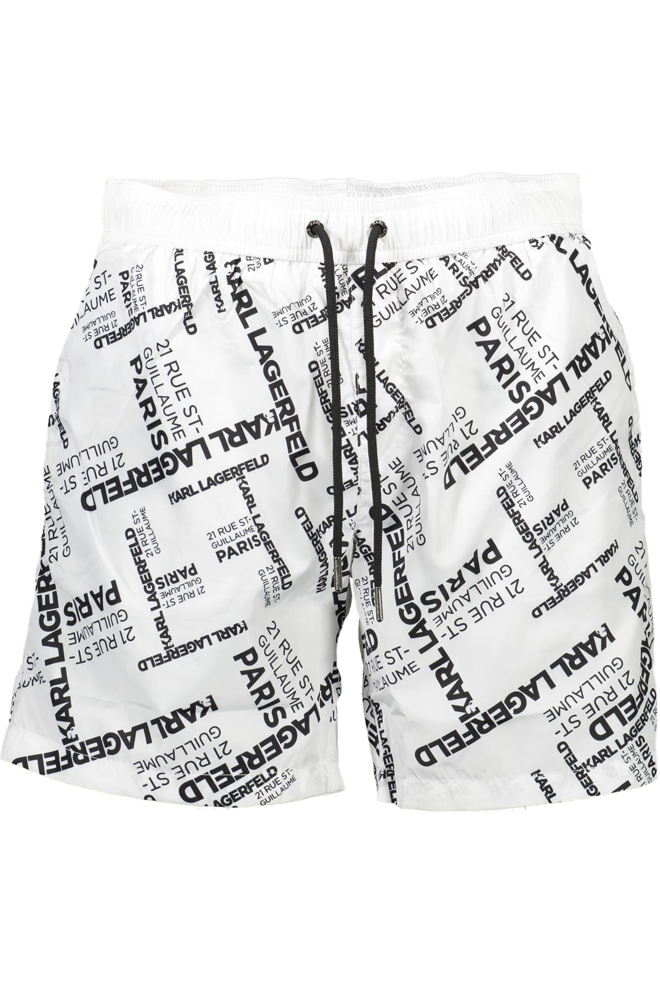 KARL LAGERFELD BEACHWEAR SWIMSUIT BOTTOMS MEN'S WHITE 