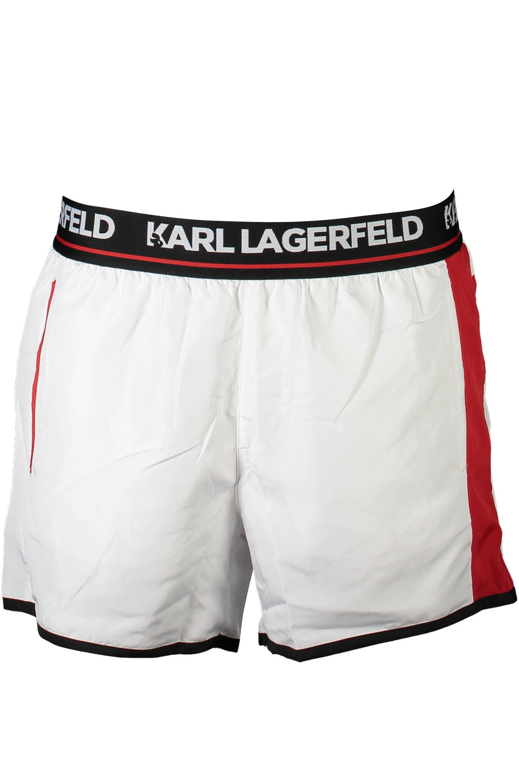 KARL LAGERFELD BEACHWEAR SWIMSUIT BOTTOMS MEN'S WHITE 