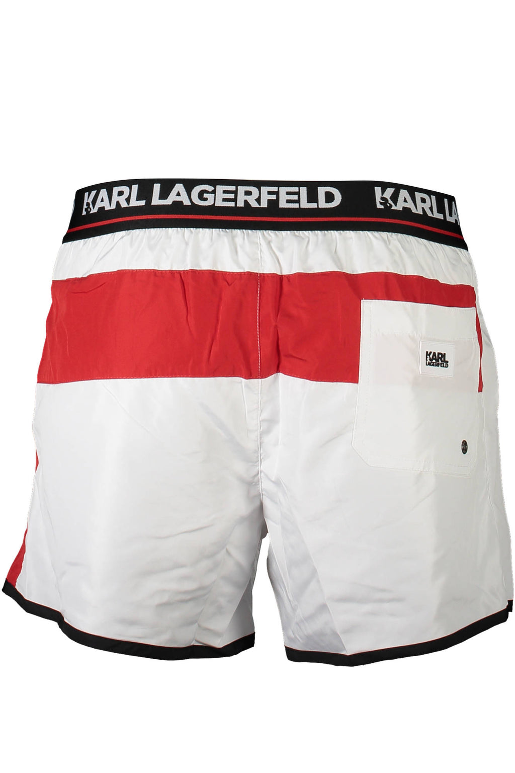 KARL LAGERFELD BEACHWEAR SWIMSUIT BOTTOMS MEN'S WHITE 