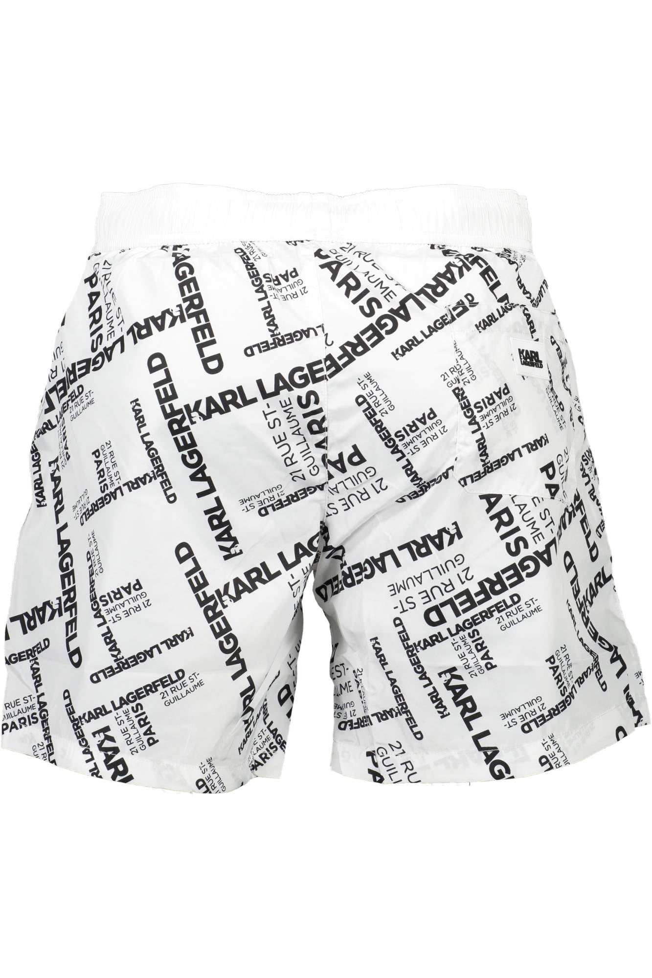 KARL LAGERFELD BEACHWEAR SWIMSUIT BOTTOMS MEN'S WHITE 