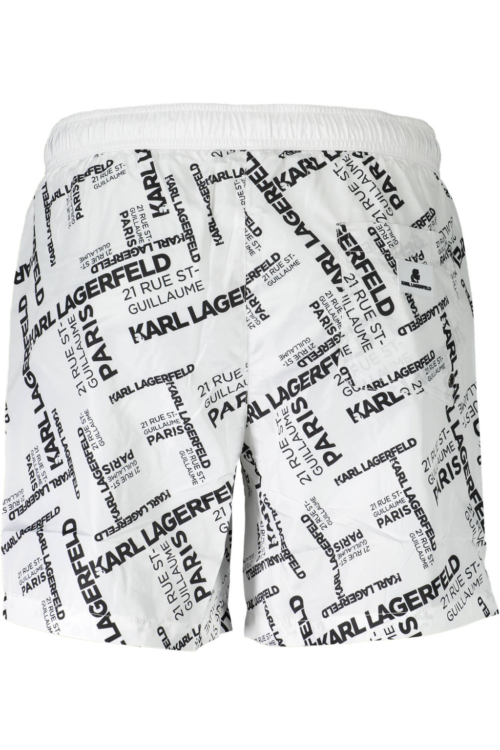 KARL LAGERFELD BEACHWEAR SWIMSUIT BOTTOMS MEN'S WHITE 