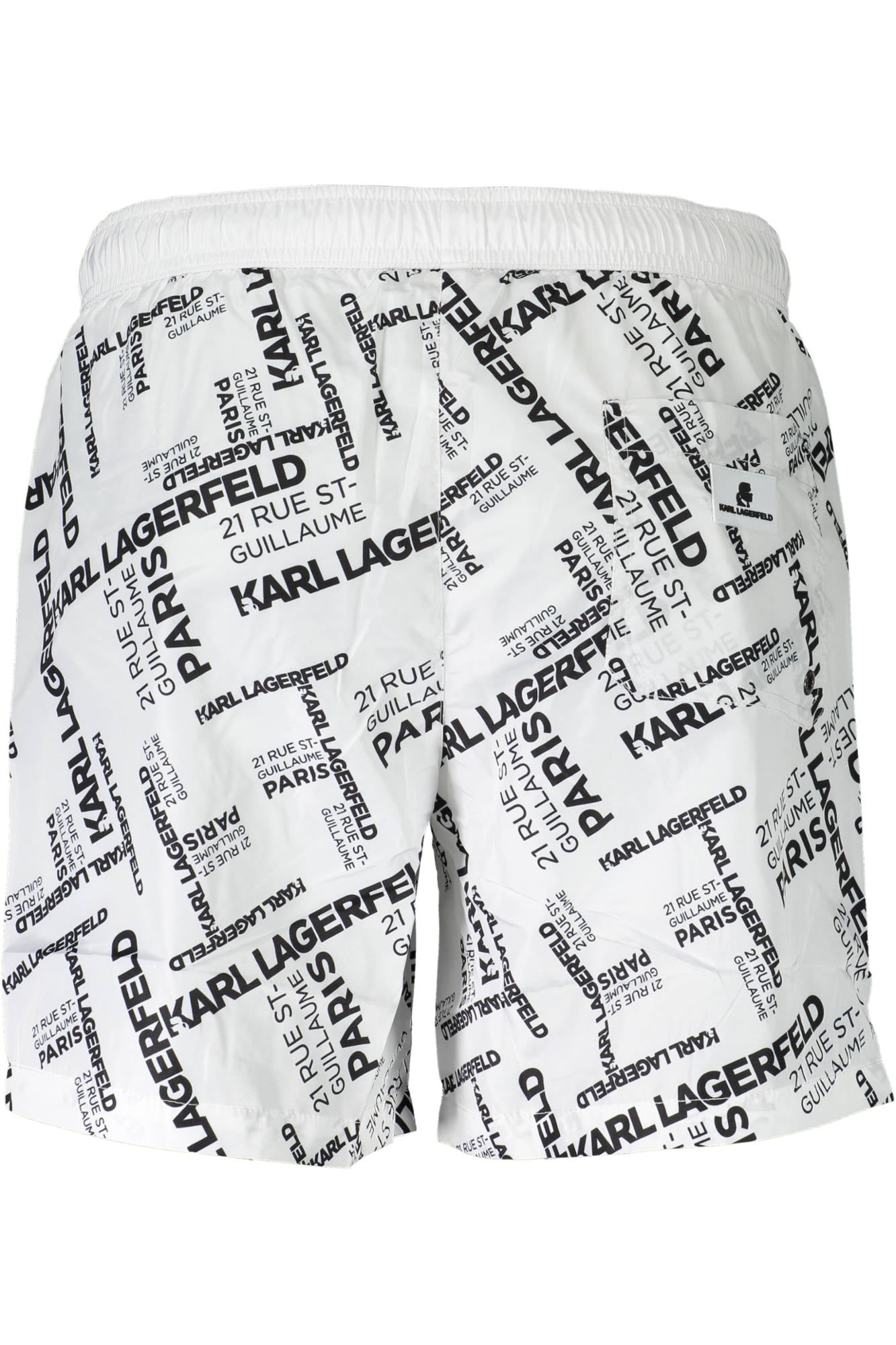 KARL LAGERFELD BEACHWEAR SWIMSUIT BOTTOMS MEN'S WHITE 