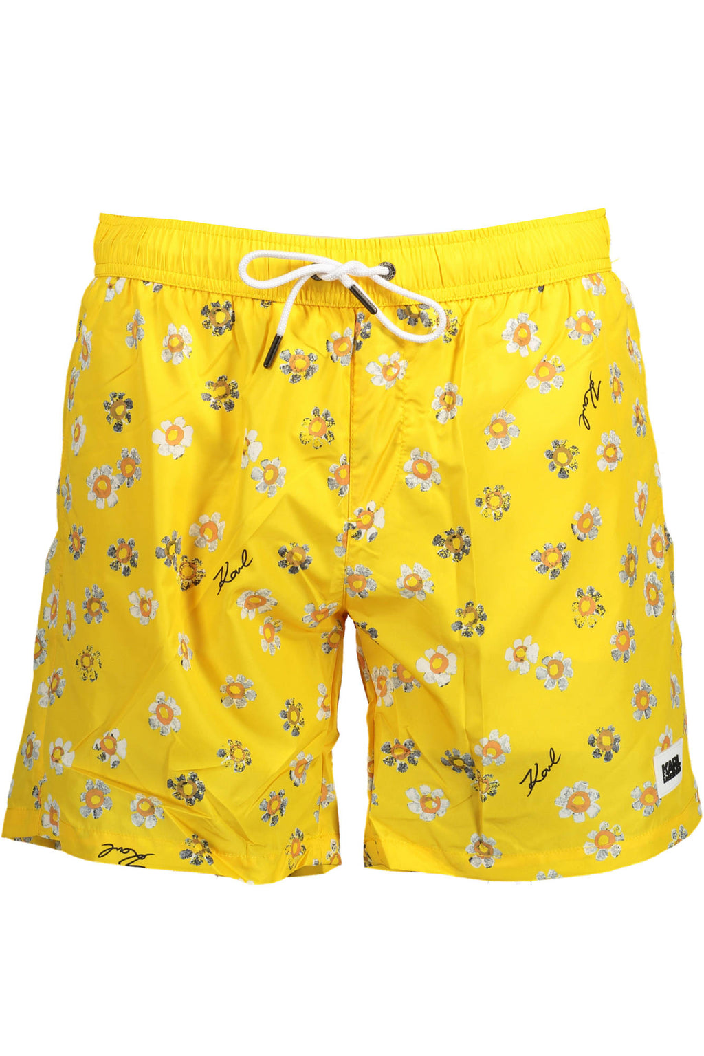 KARL LAGERFELD BEACHWEAR SWIMSUIT YELLOW MEN'S BOTTOMS 