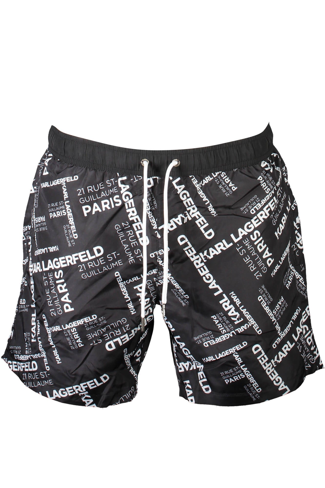KARL LAGERFELD BEACHWEAR SWIMSUIT BLACK MEN'S BOTTOM 