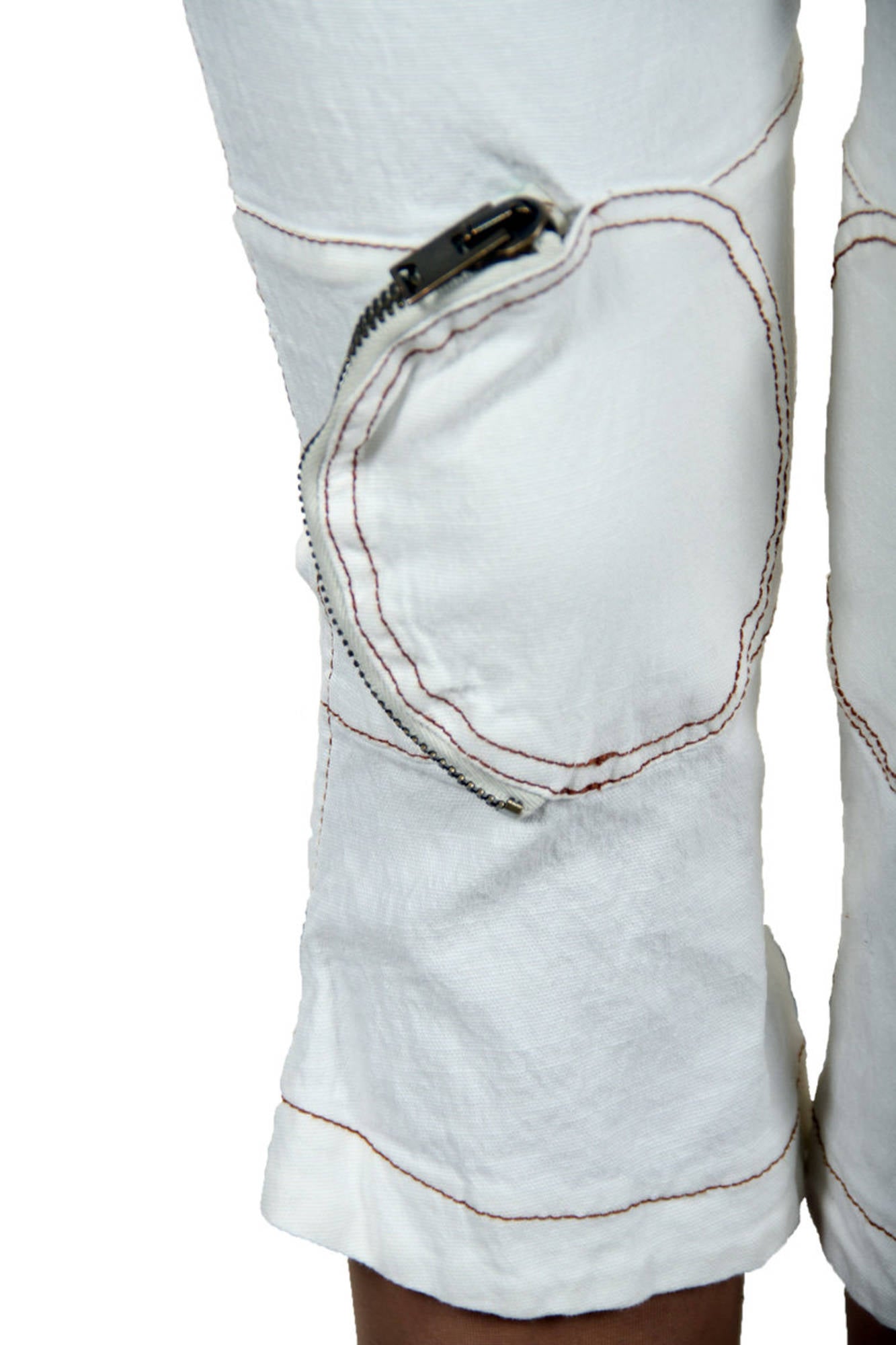 KING'S JEANS WOMEN'S WHITE FISHERMAN'S TROUSERS 