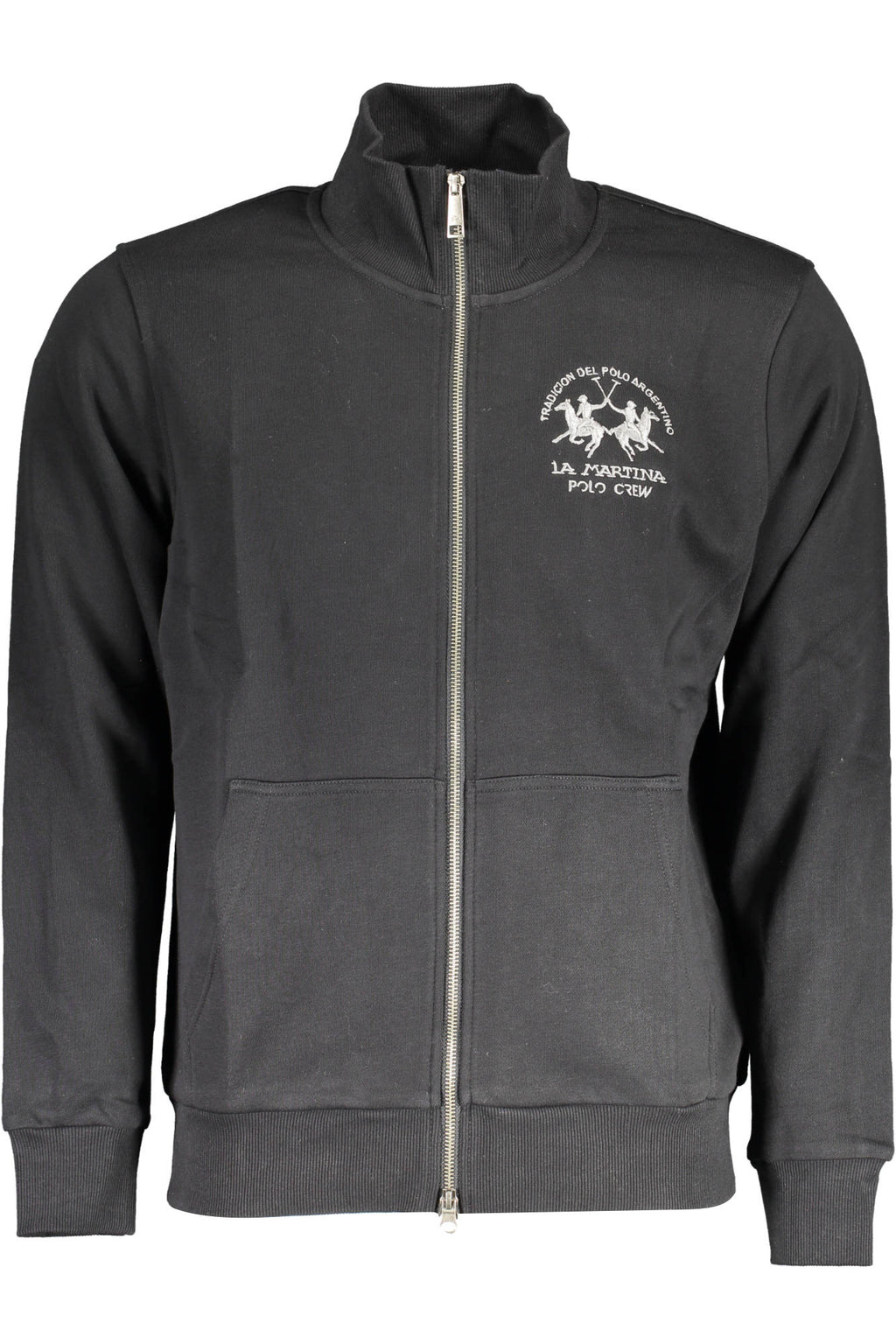 LA MARTINA MEN'S BLACK ZIP-UP SWEATSHIRT 