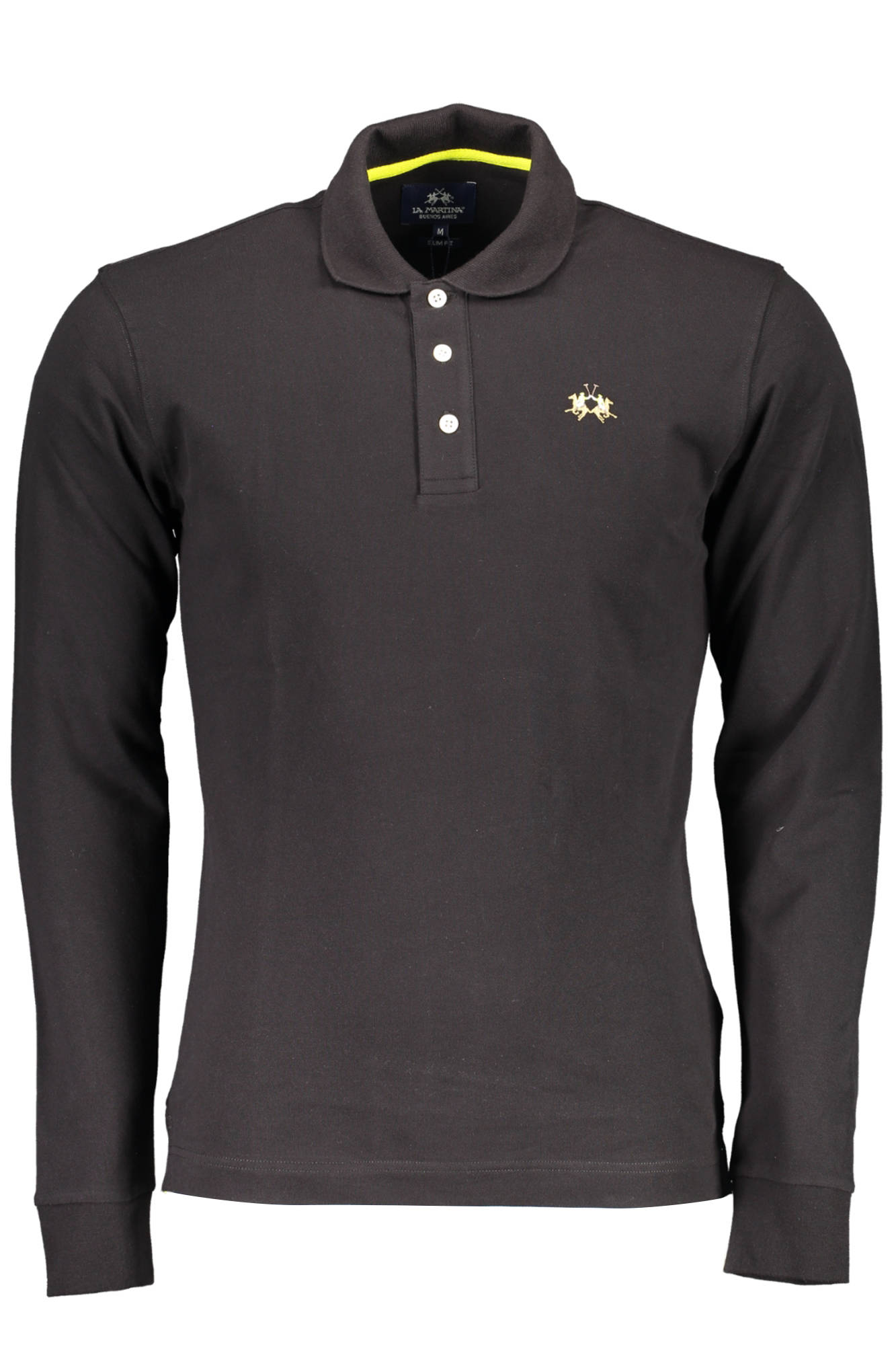 POLO DE MANGA LARGA PARA HOMBRE LA MARTINA, NEGRO 