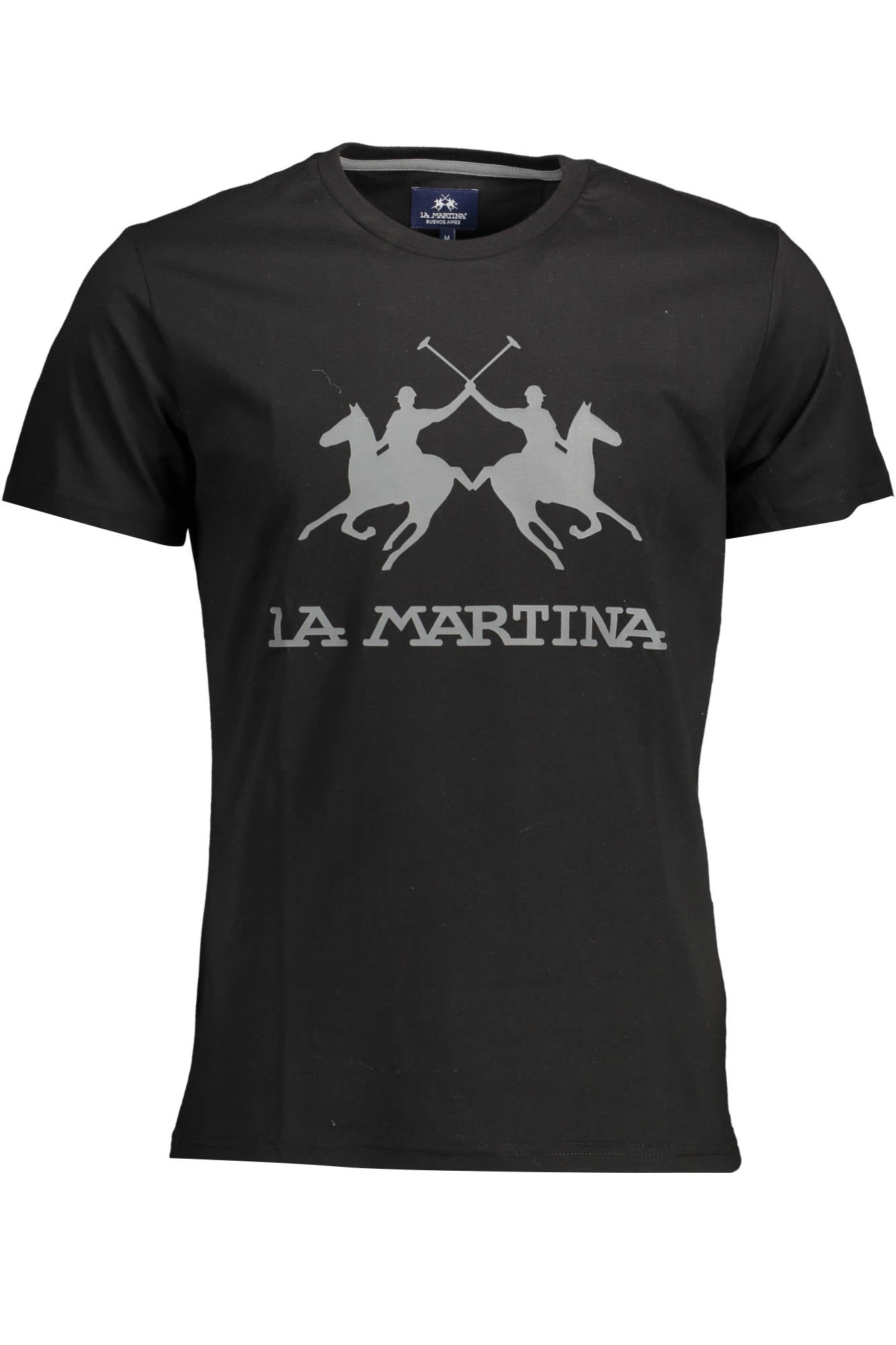CAMISETA DE MANGA CORTA PARA HOMBRE LA MARTINA NEGRA 