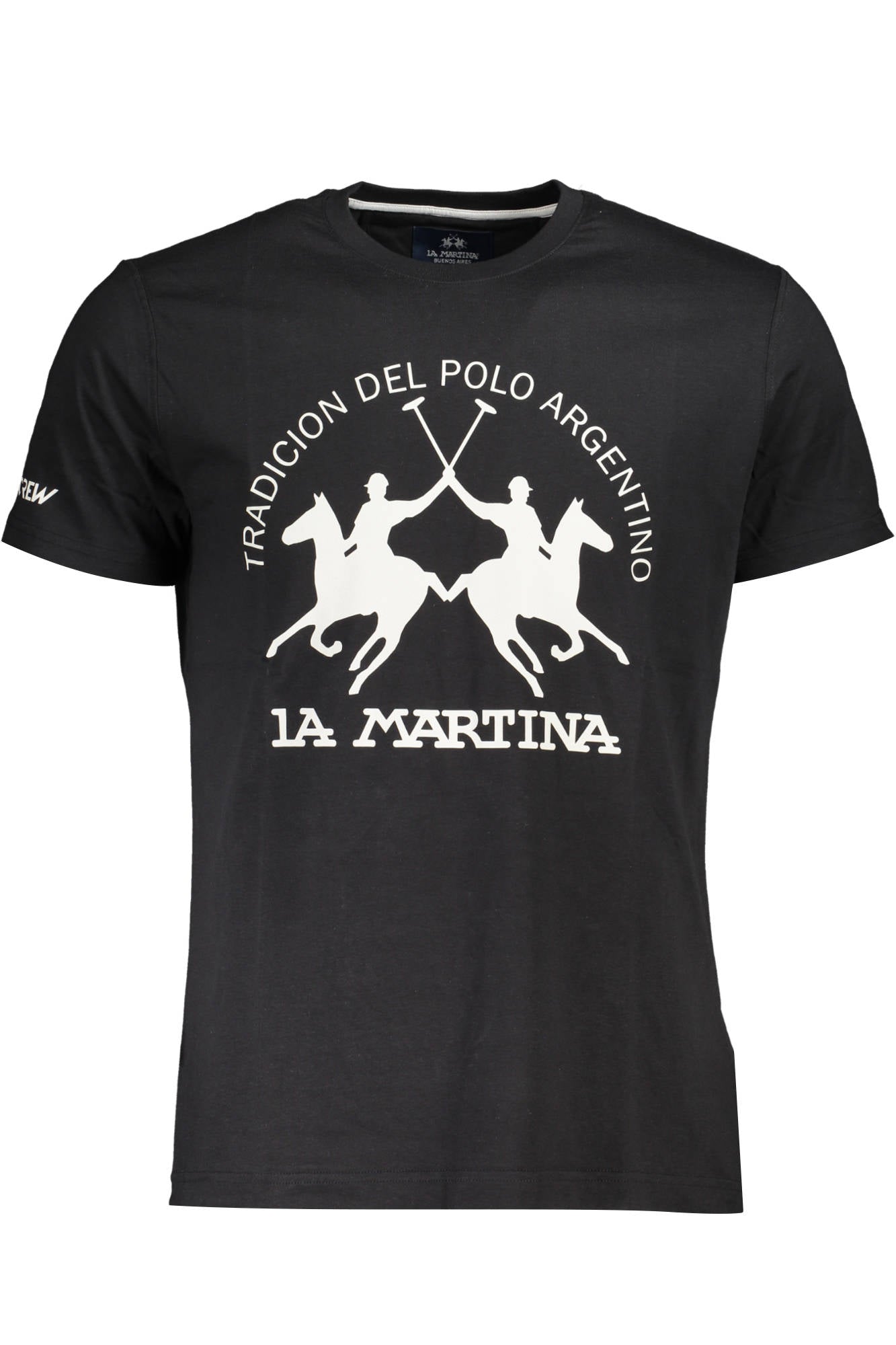 CAMISETA DE MANGA CORTA PARA HOMBRE LA MARTINA NEGRA 