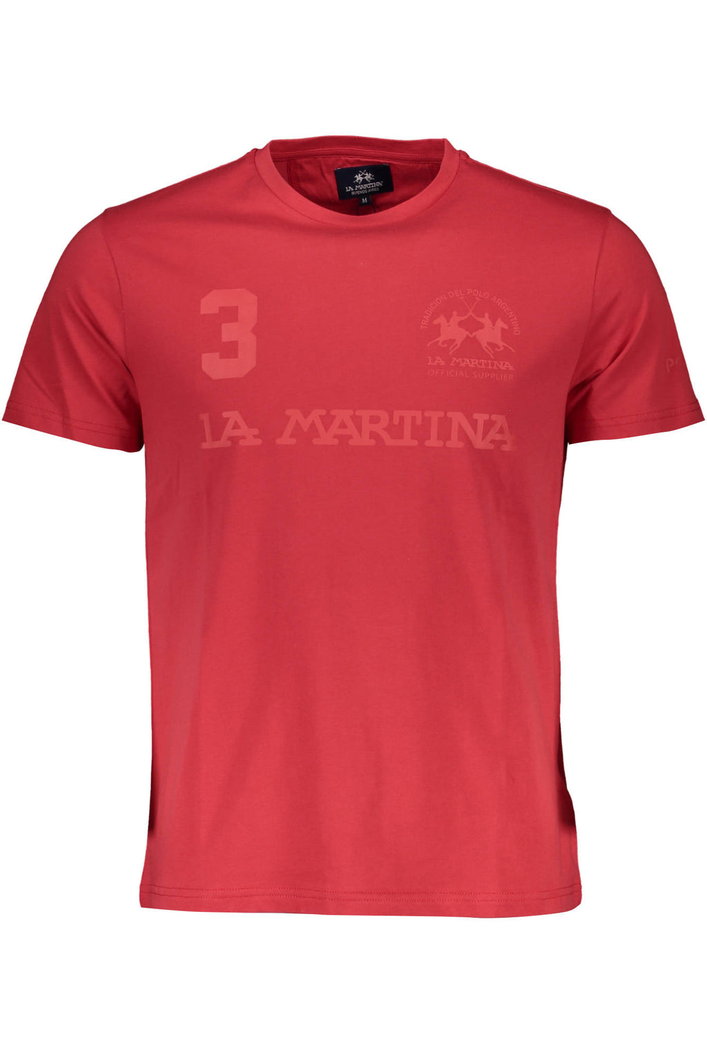 CAMISETA DE MANGA CORTA PARA HOMBRE LA MARTINA, ROJA 