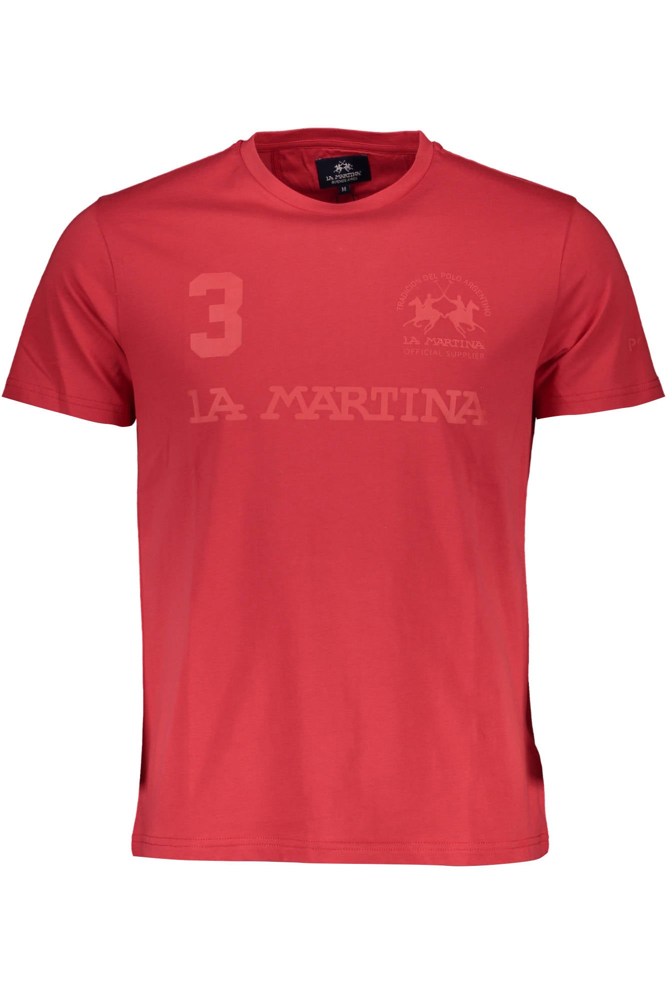 CAMISETA DE MANGA CORTA PARA HOMBRE LA MARTINA, ROJA 
