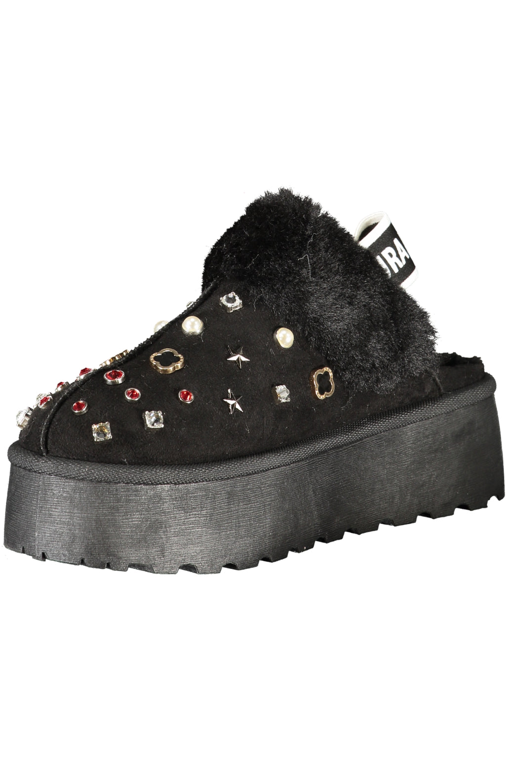LAURA BIAGIOTTI WOMEN'S BLACK WINTER CLOG FOOTWEAR 
