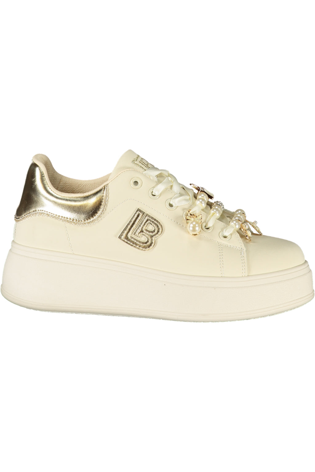 LAURA BIAGIOTTI WOMEN'S BEIGE SPORTS SHOES 