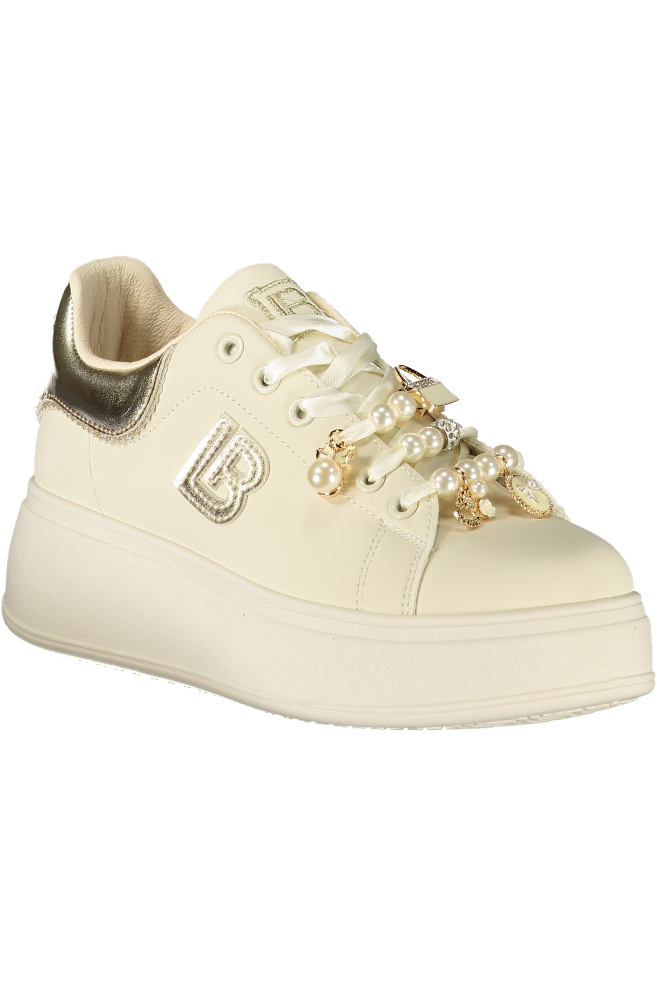 LAURA BIAGIOTTI WOMEN'S BEIGE SPORTS SHOES 