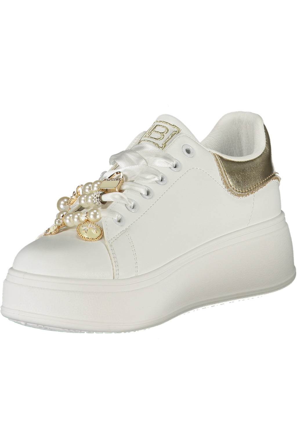 LAURA BIAGIOTTI WOMEN'S WHITE SPORTS SHOES 