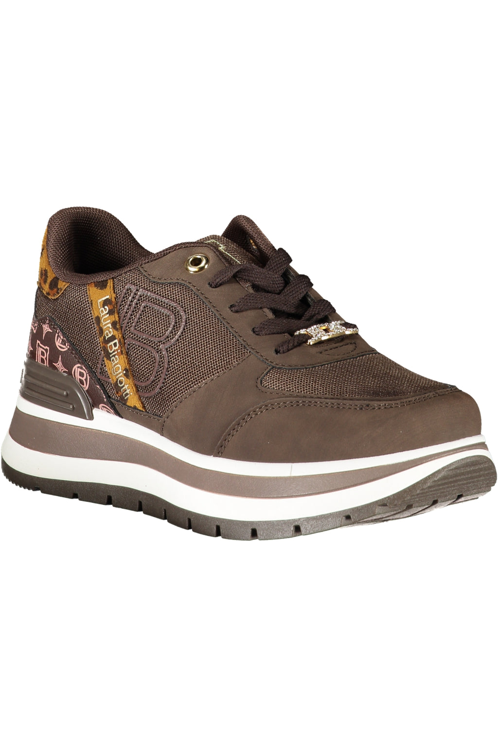 LAURA BIAGIOTTI WOMEN'S BROWN SPORTS SHOES 