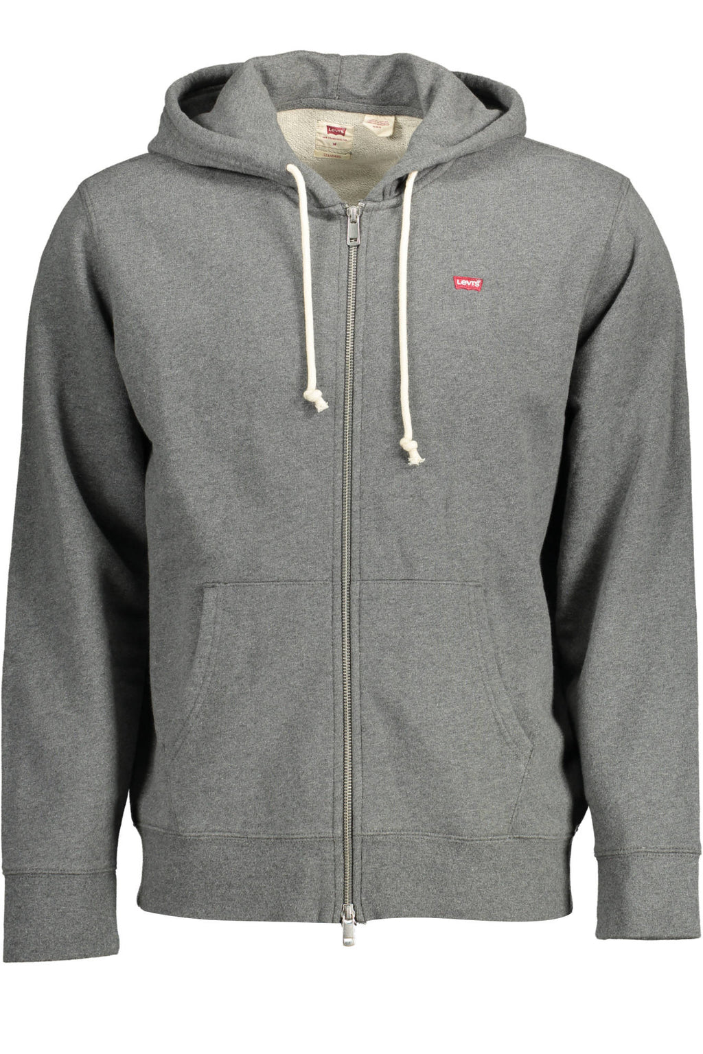 LEVI'S MEN'S GRAY ZIP-UP SWEATSHIRT 