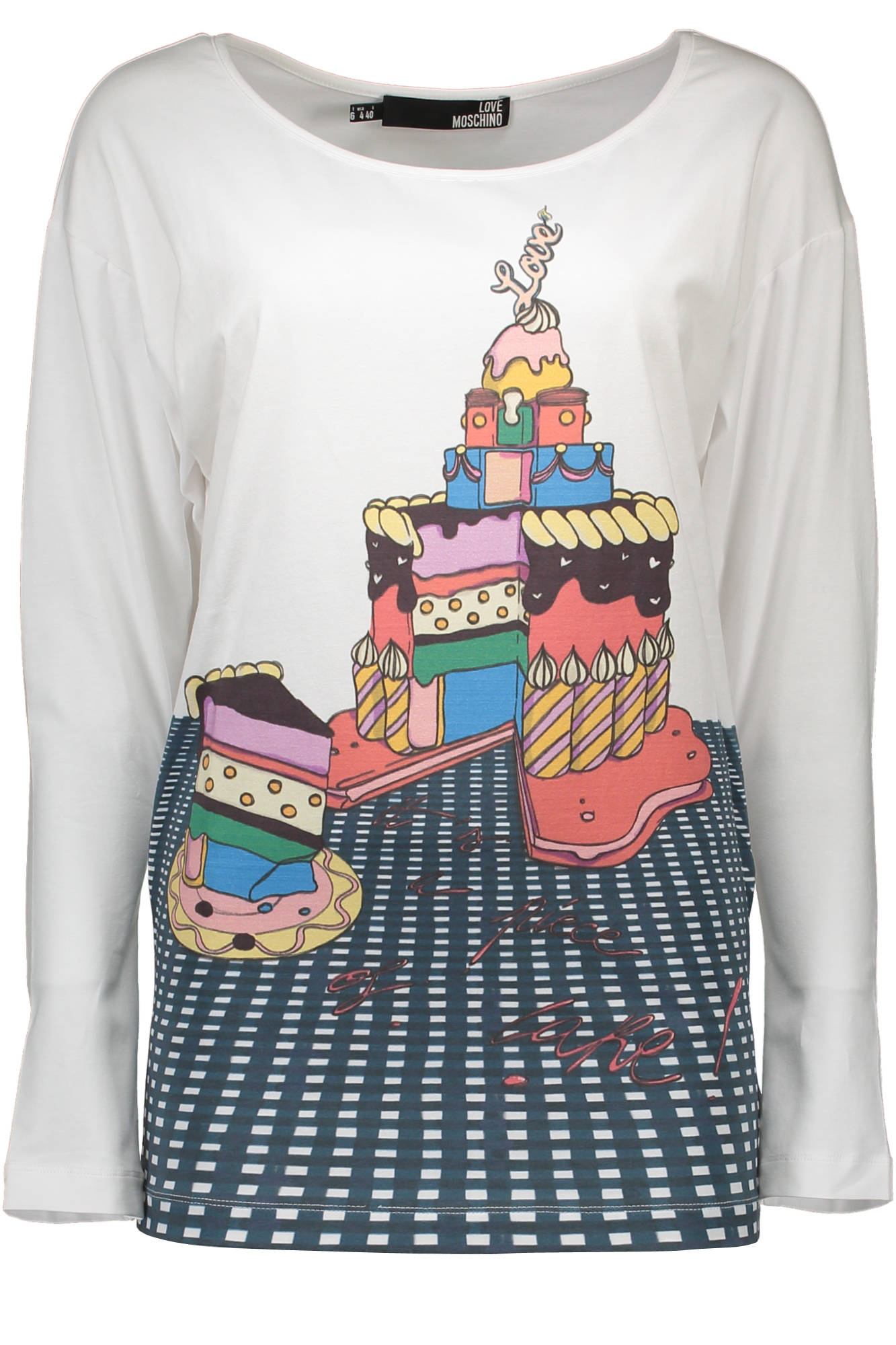 LOVE MOSCHINO CAMISETA DE MANGA LARGA PARA MUJER BLANCA 