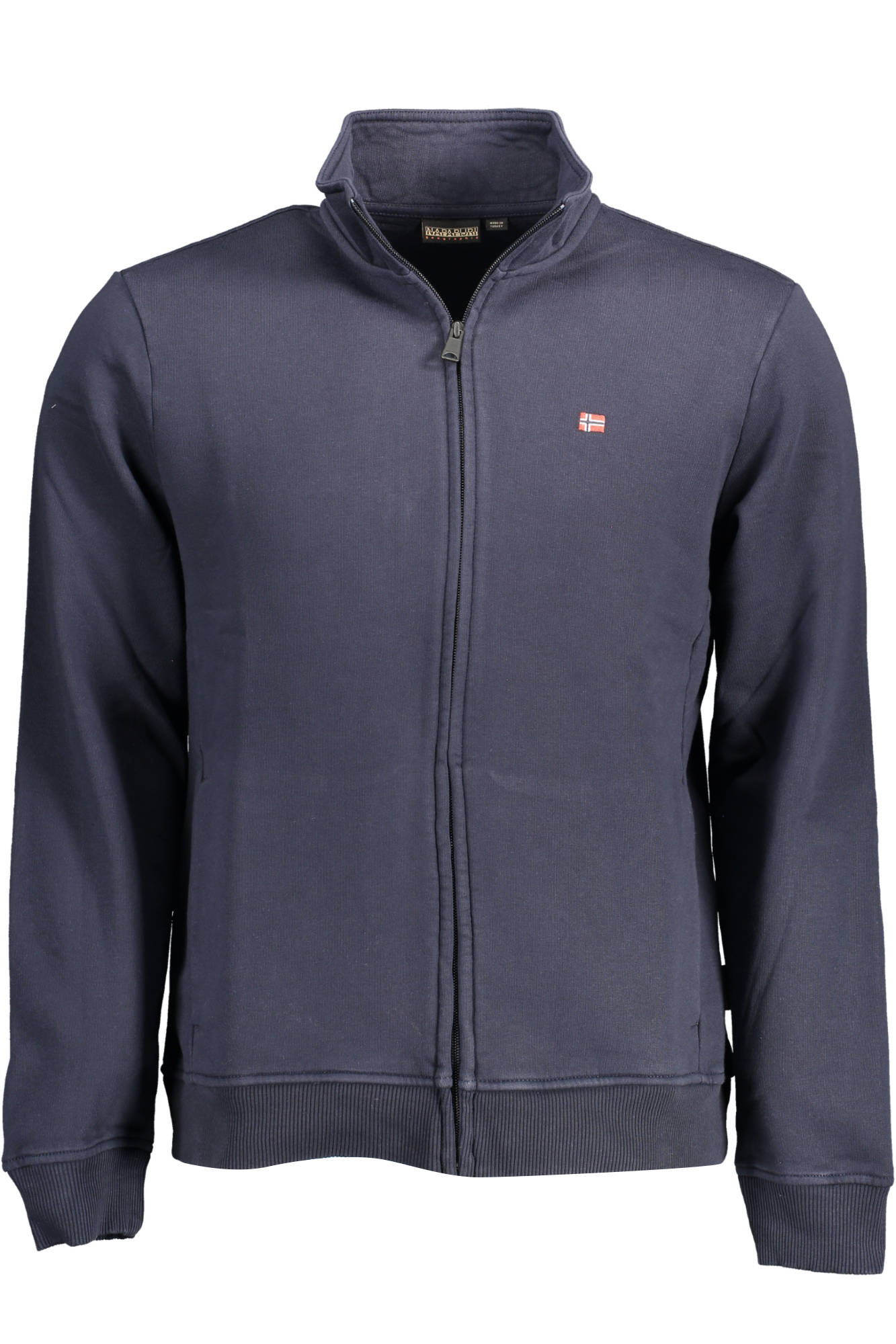 NAPAPIJRI MEN'S BLUE ZIP-UP SWEATSHIRT 