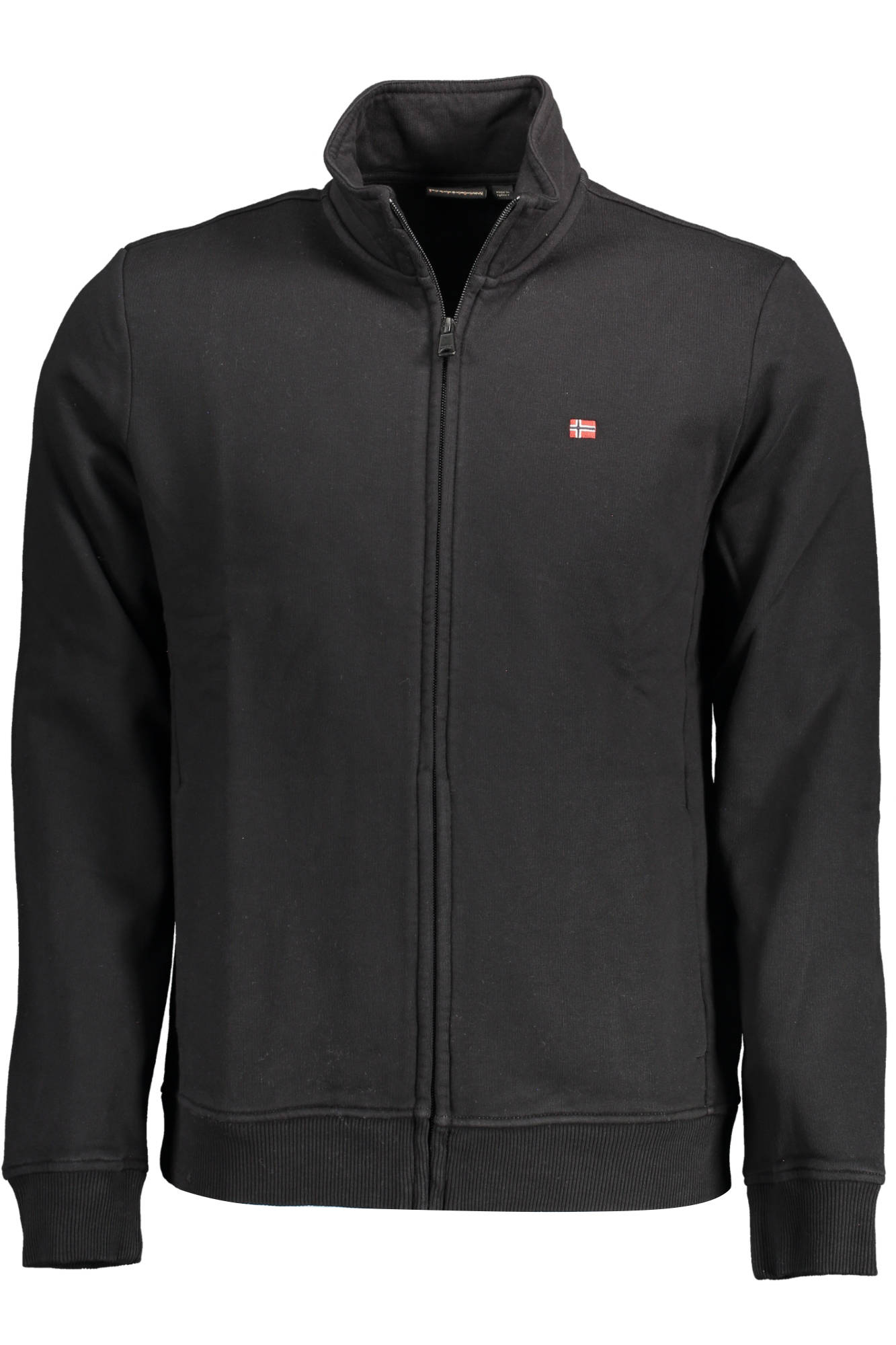 NAPAPIJRI MEN'S BLACK ZIP-UP SWEATSHIRT 