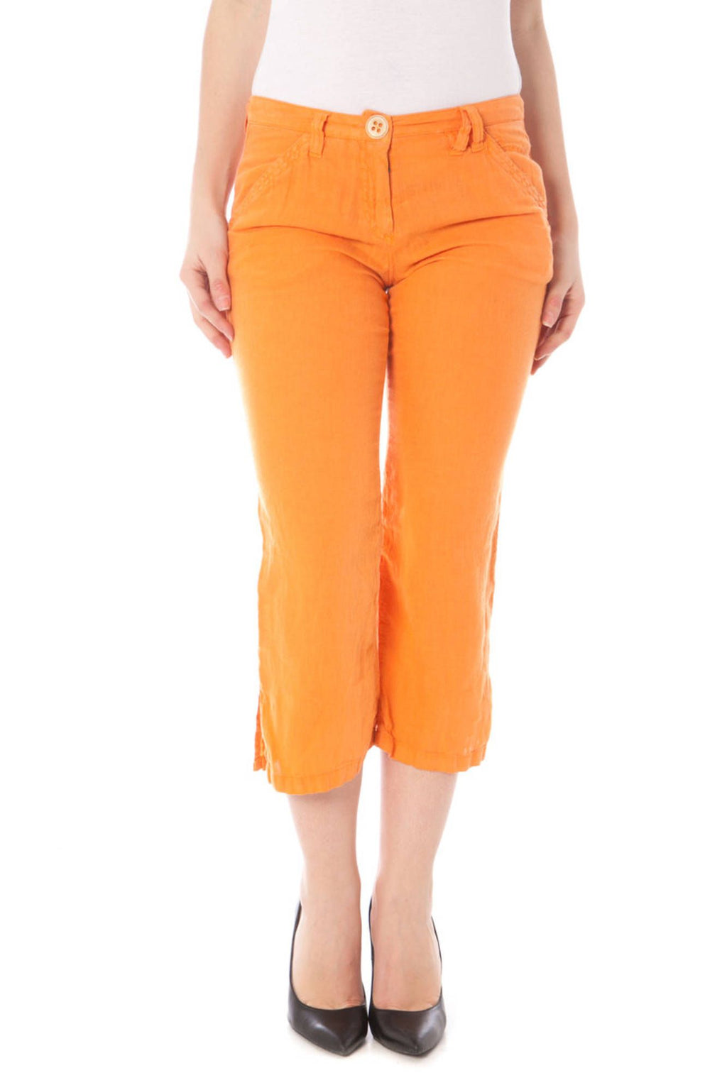 NAPAPIJRI WOMEN'S ORANGE PINOCCHIETTO TROUSERS 