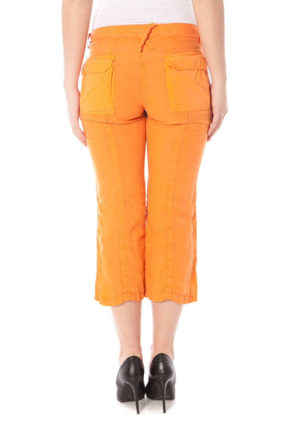 NAPAPIJRI WOMEN'S ORANGE PINOCCHIETTO TROUSERS 