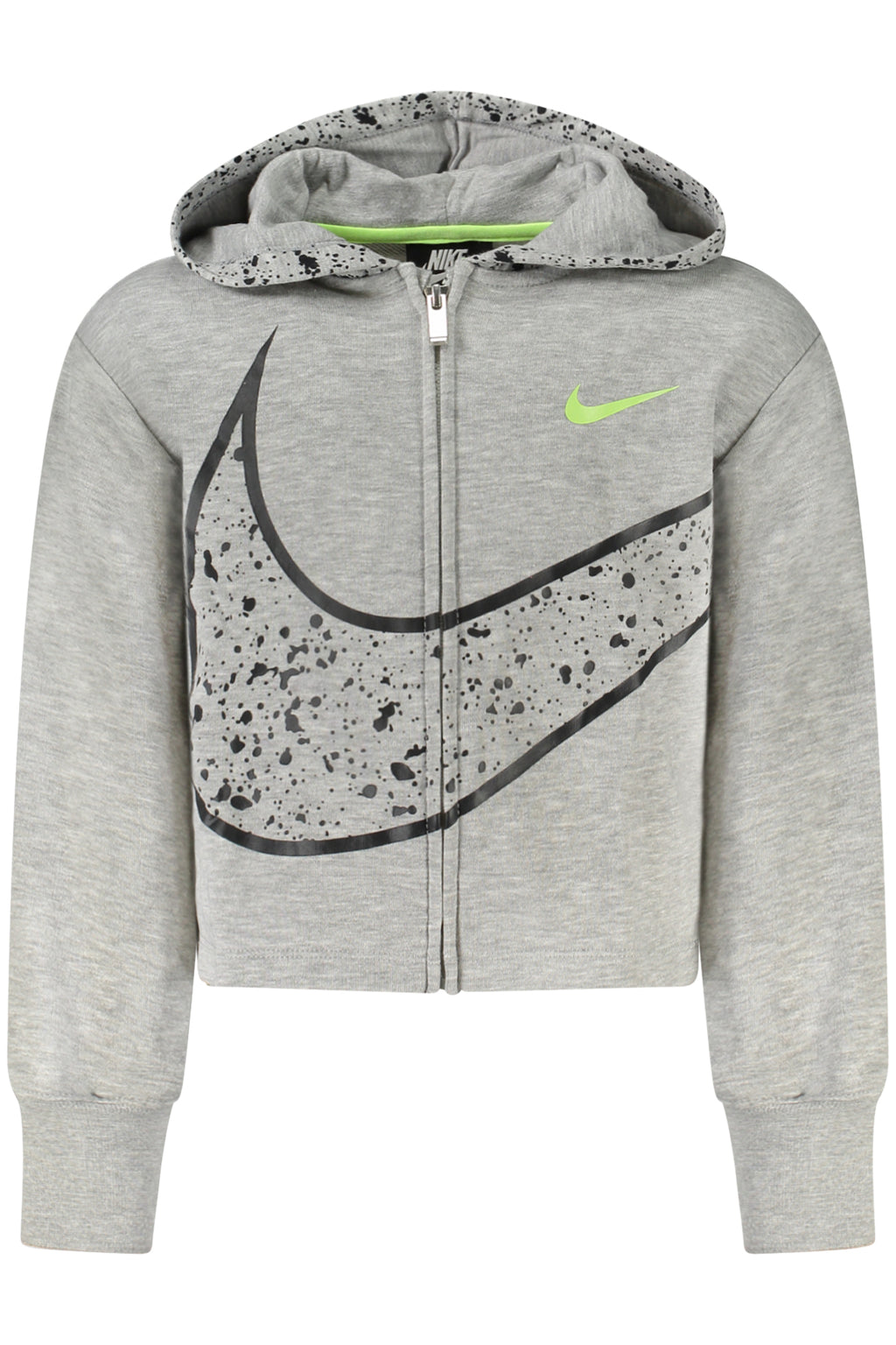 SUDADERA NIKE CON CREMALLERA PARA NIÑA, GRIS 