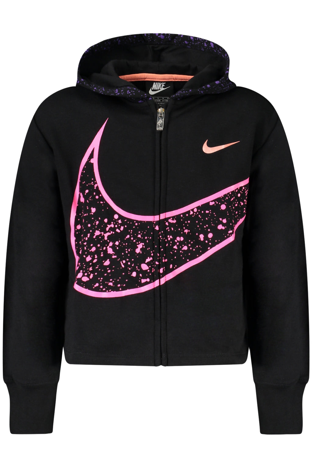SUDADERA NIKE NEGRA CON CREMALLERA PARA NIÑA 