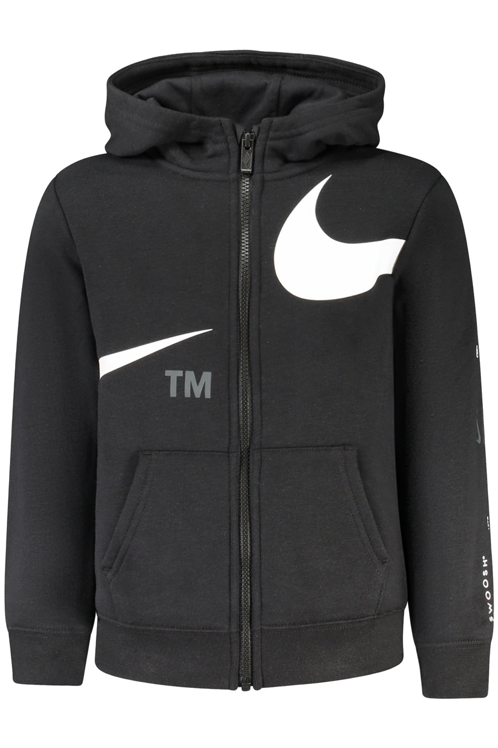 NIKE KIDS' BLACK ZIP-UP SWEATSHIRT 