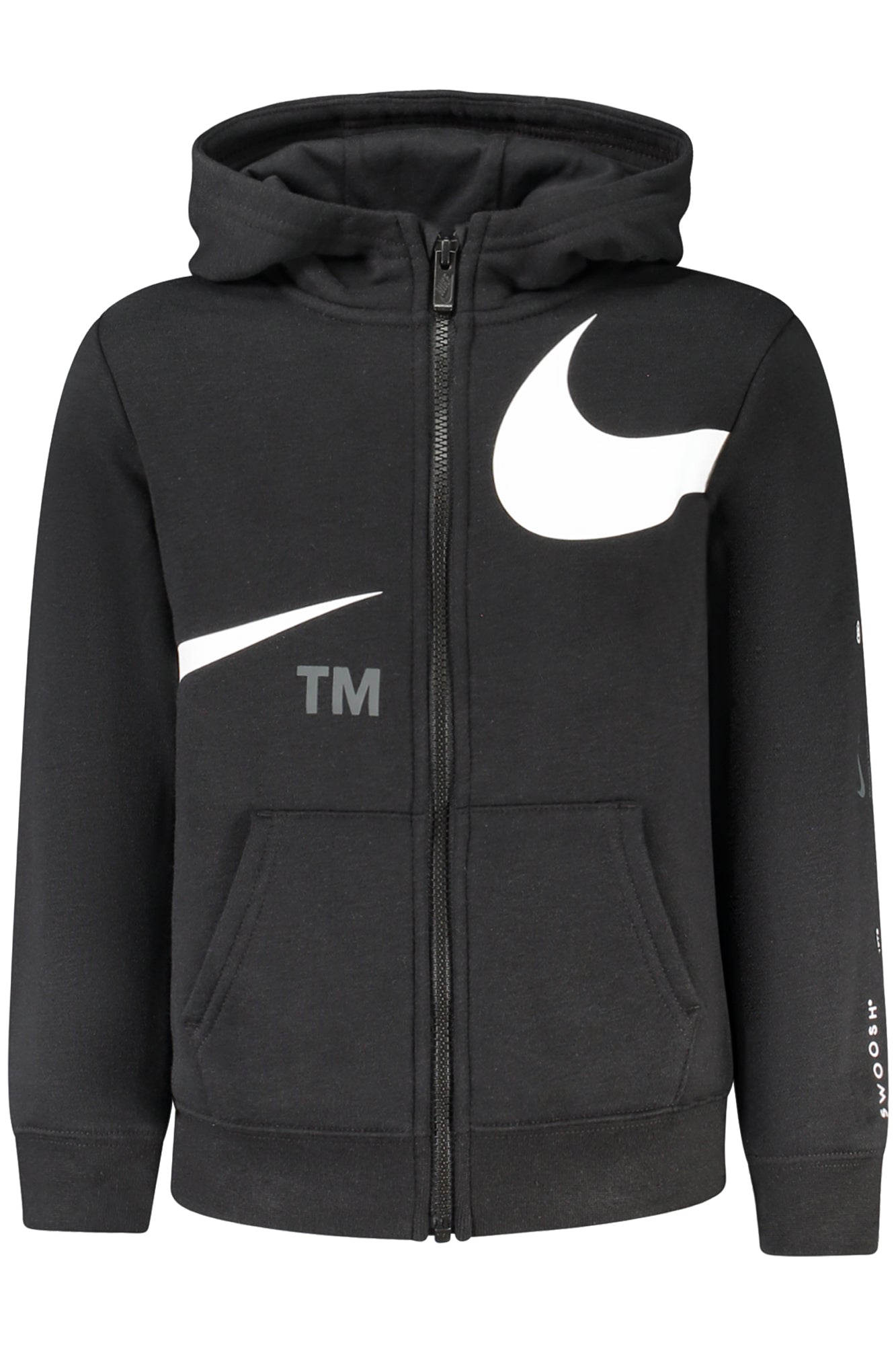 NIKE KIDS' BLACK ZIP-UP SWEATSHIRT 