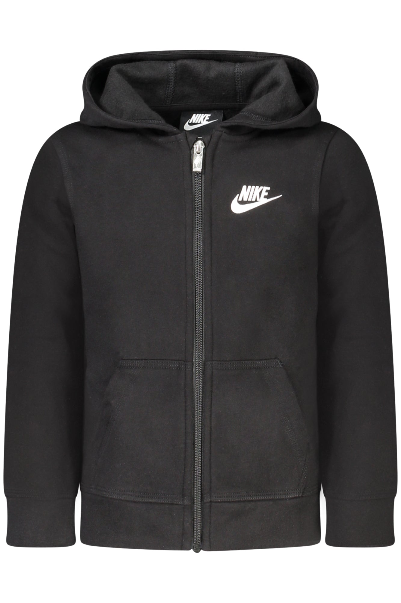 NIKE KIDS' BLACK ZIP-UP SWEATSHIRT 