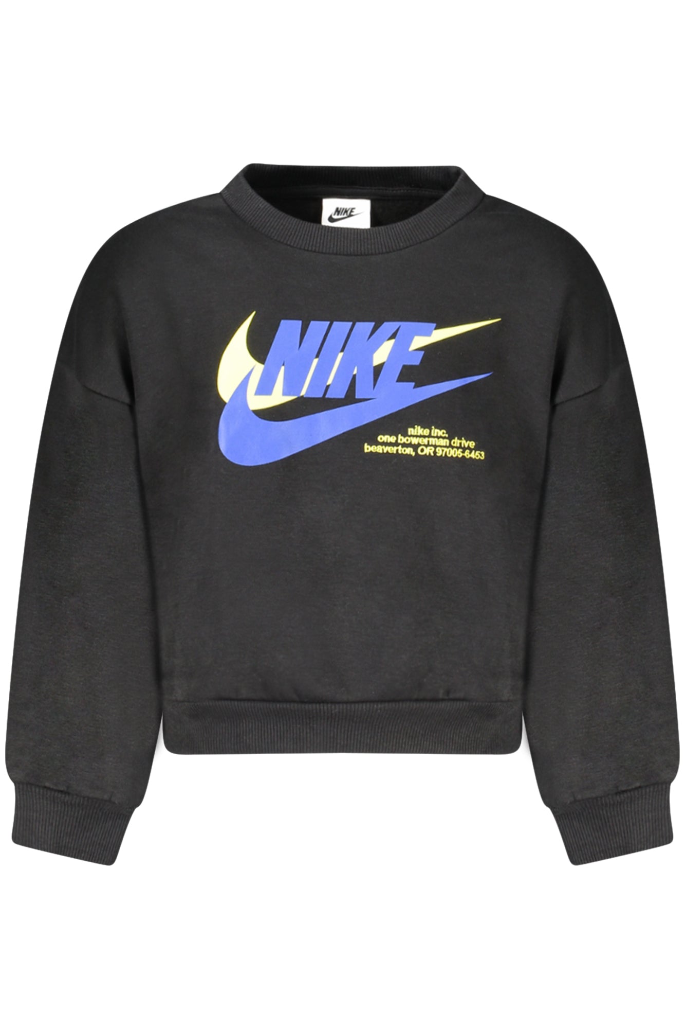 NIKE KIDS' BLACK ZIP-UP SWEATSHIRT 