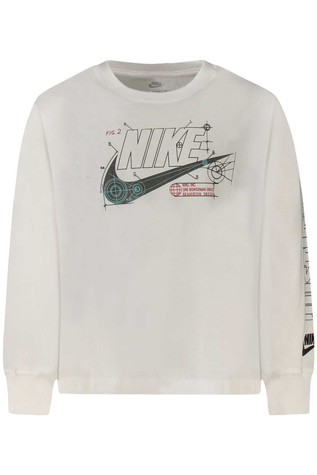 NIKE T-SHIRT MANICHE LUNGHE BAMBINO BIANCO