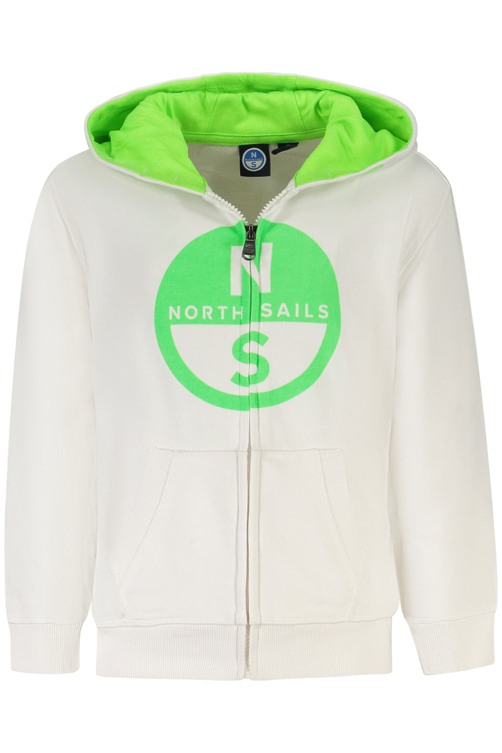 NORTH SAILS CHILDREN'S WHITE ZIP-UP SWEATSHIRT 