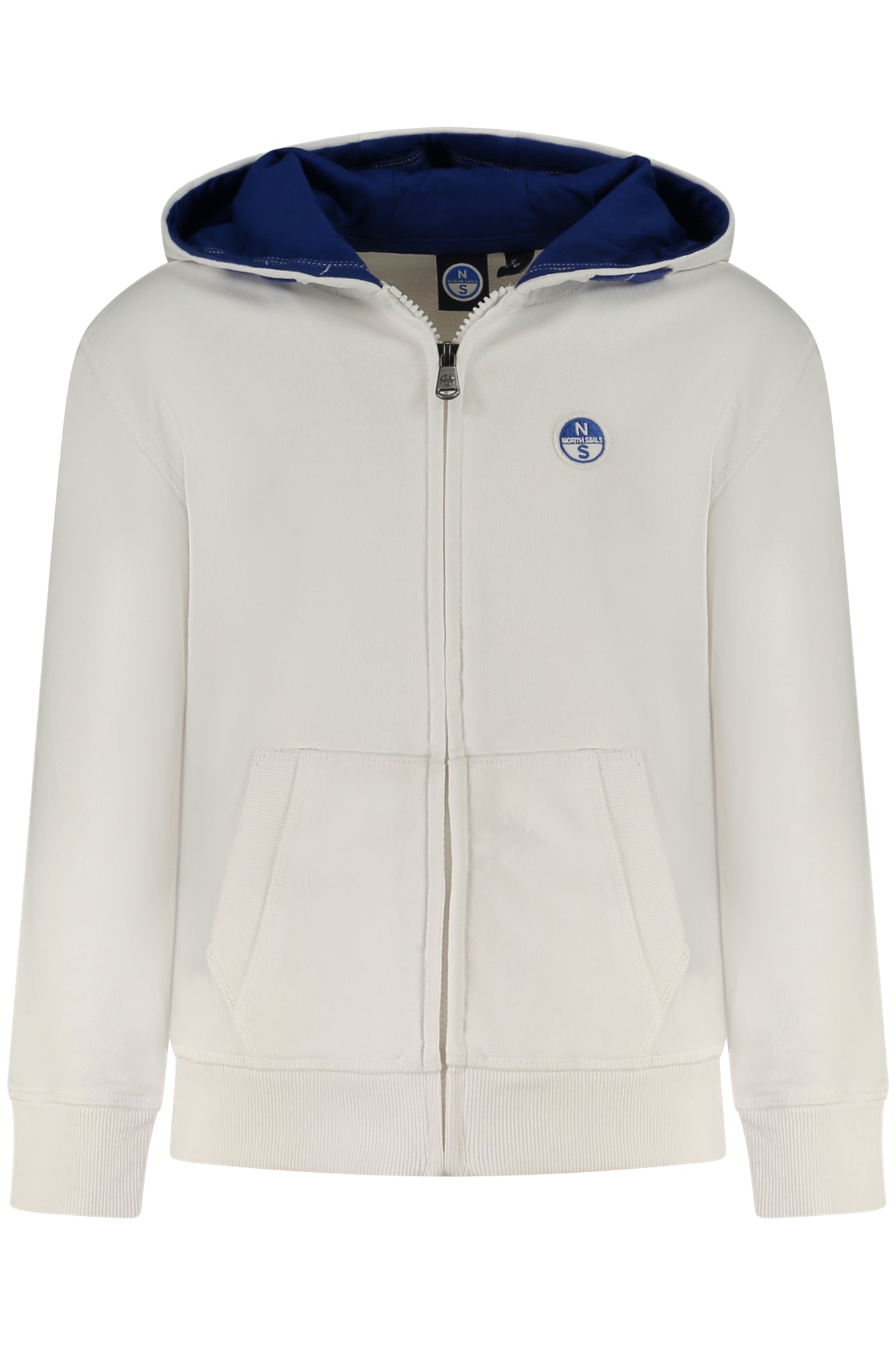 NORTH SAILS CHILDREN'S WHITE ZIP-UP SWEATSHIRT 