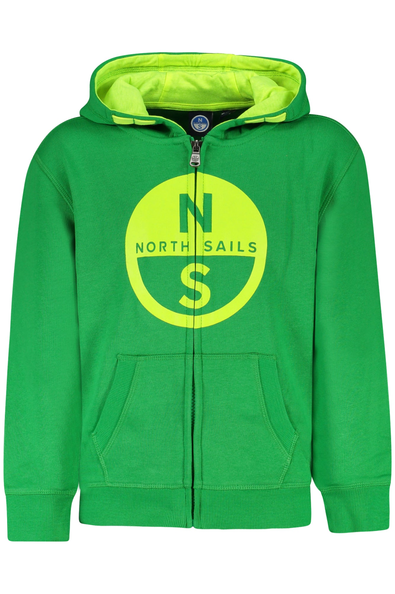 NORTH SAILS CHILDREN'S GREEN ZIP-UP SWEATSHIRT 