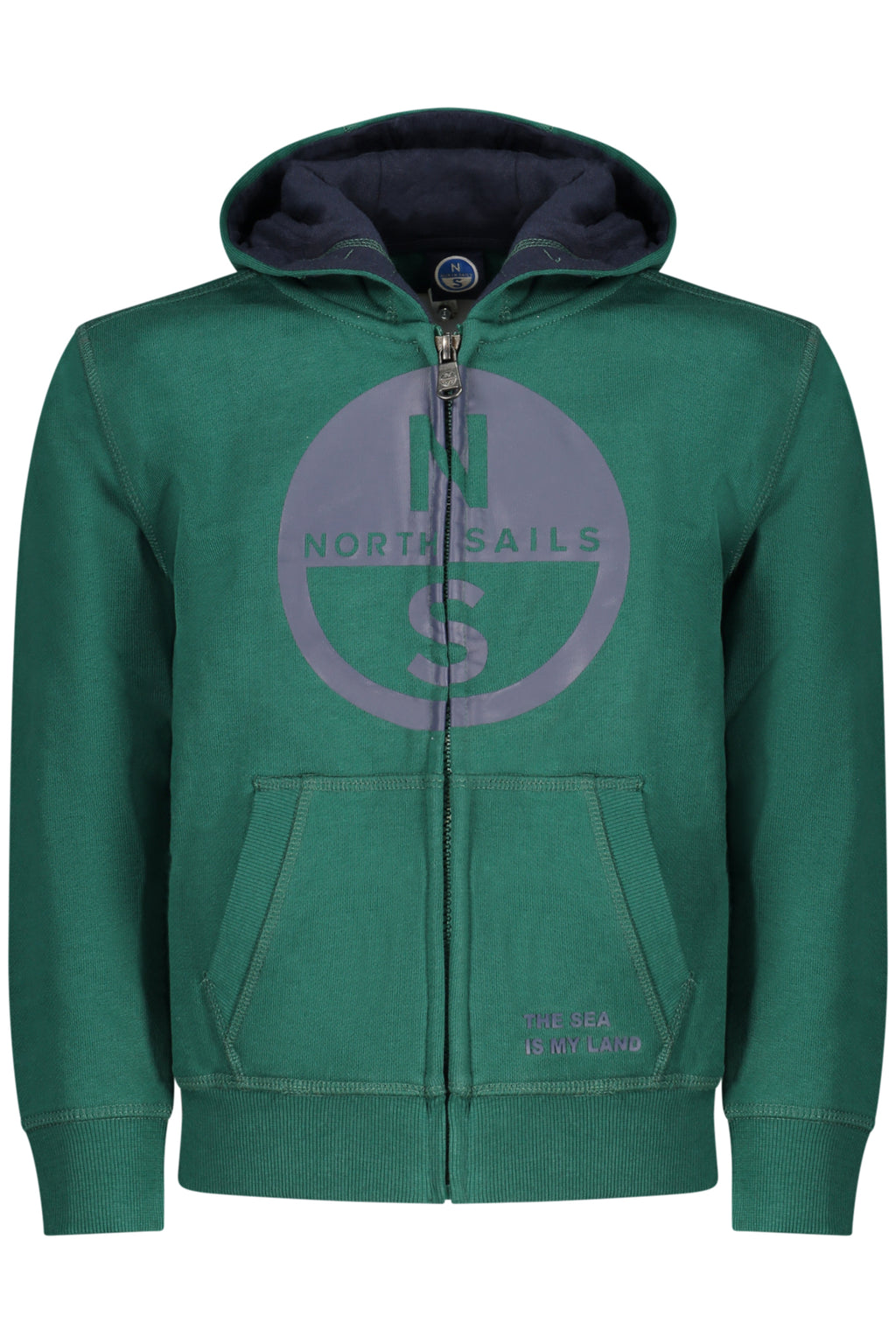 SUDADERA INFANTIL VERDE CON CREMALLERA NORTH SAILS 