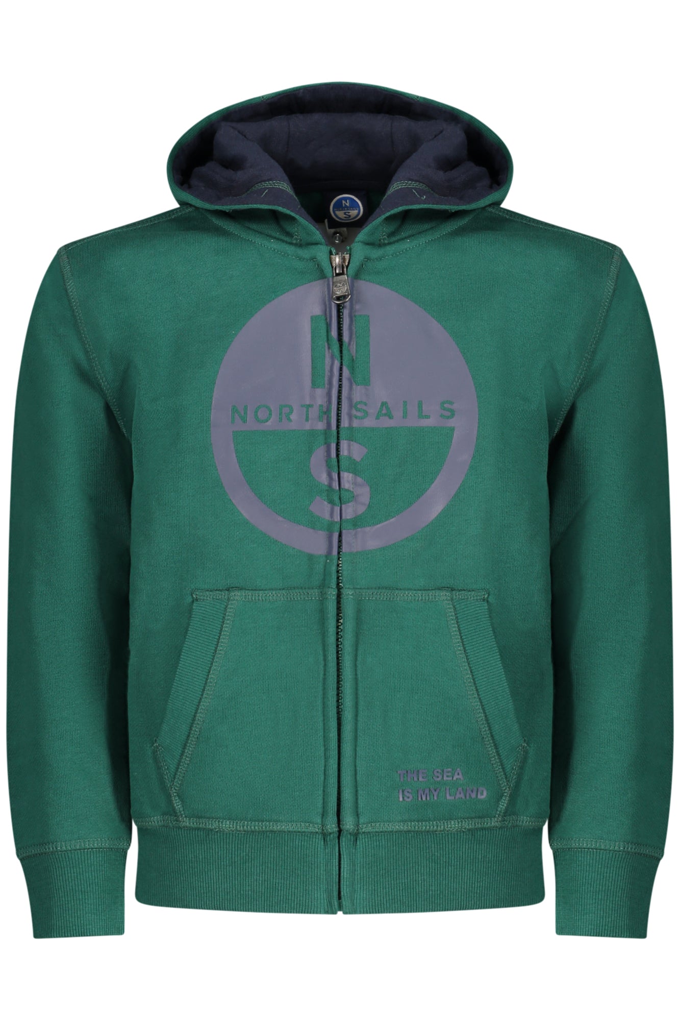 SUDADERA INFANTIL VERDE CON CREMALLERA NORTH SAILS 