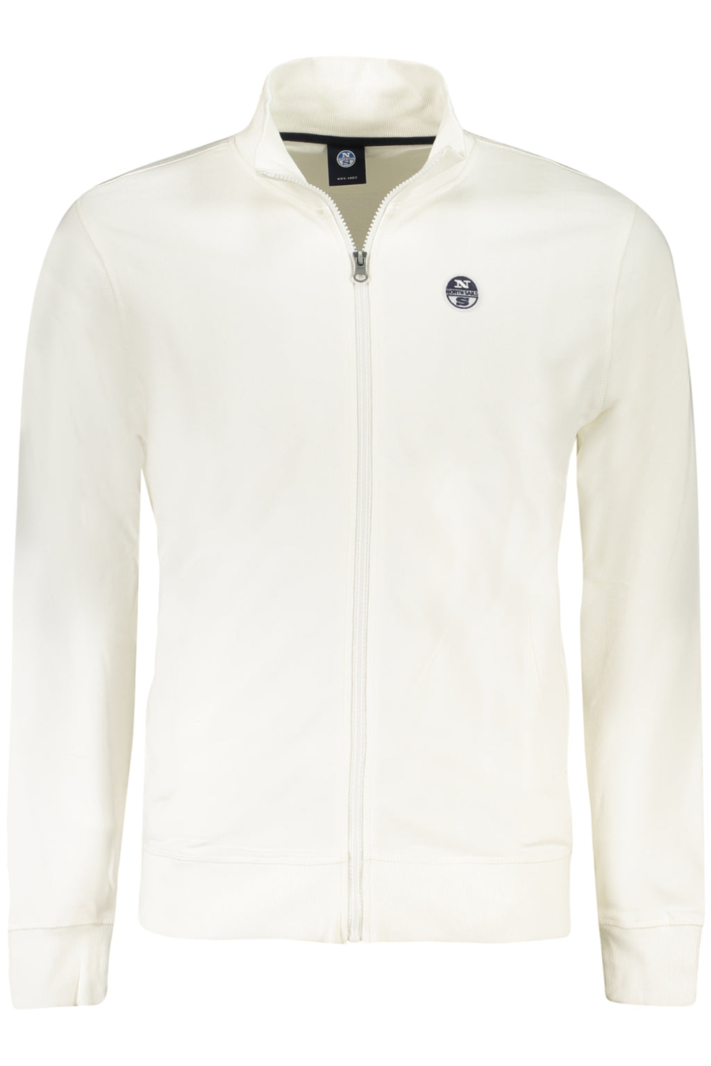 NORTH SAILS MEN'S WHITE ZIP-UP SWEATSHIRT 