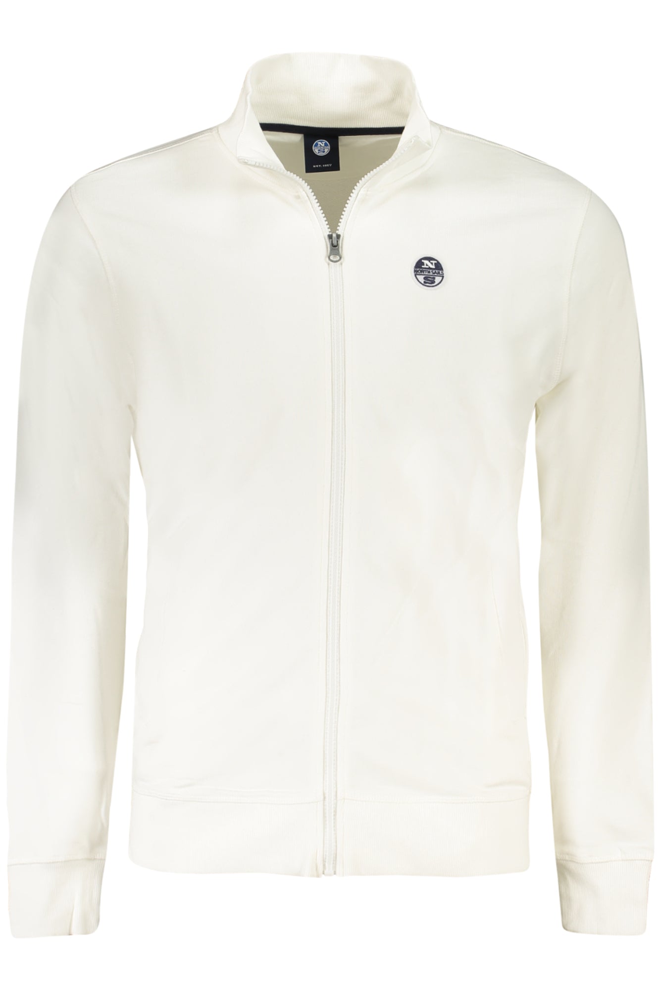 NORTH SAILS MEN'S WHITE ZIP-UP SWEATSHIRT 