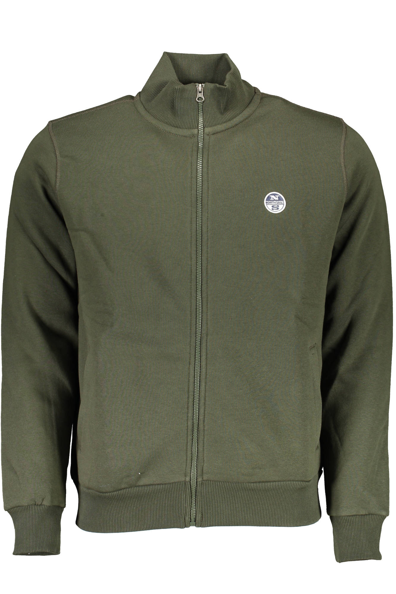 NORTH SAILS MEN'S GREEN ZIP-UP SWEATSHIRT 