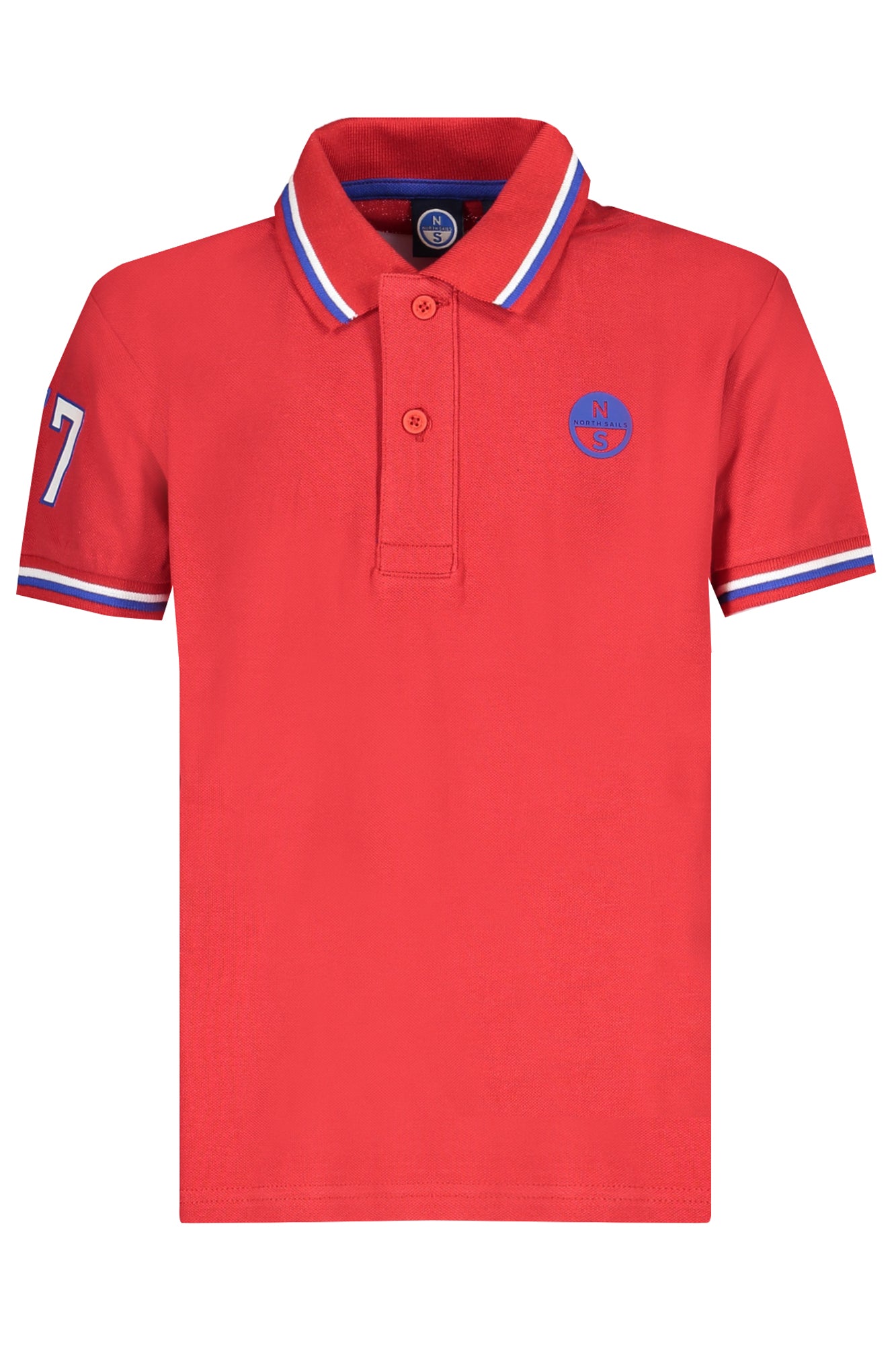 POLO DE MANGA CORTA PARA NIÑOS NORTH SAILS, ROJO 