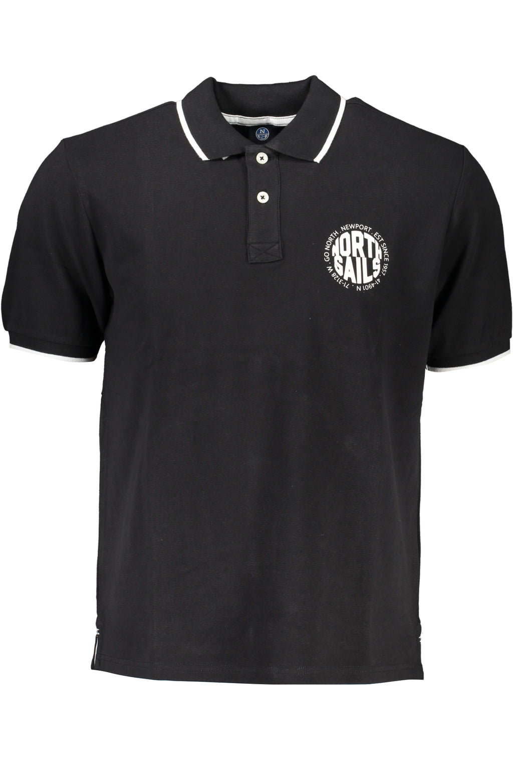 POLO DE MANGA CORTA PARA HOMBRE NORTH SAILS, NEGRO 