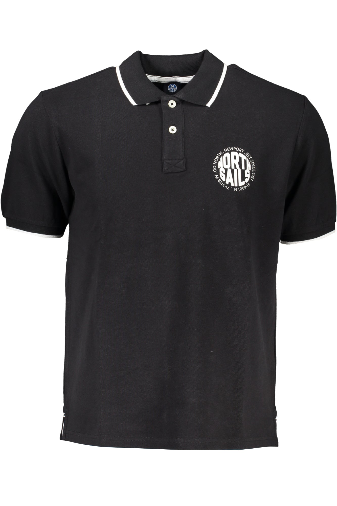 POLO DE MANGA CORTA PARA HOMBRE NORTH SAILS, NEGRO 