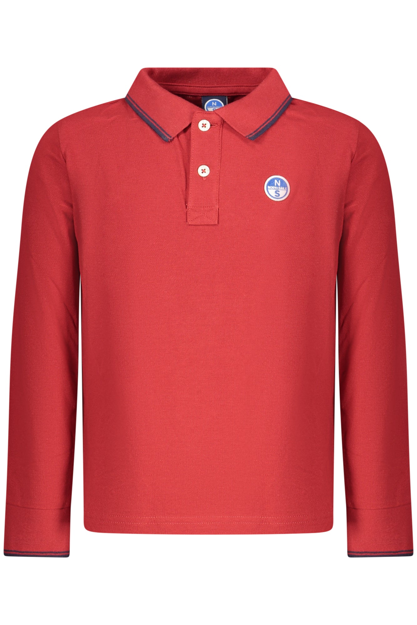 POLO DE MANGA LARGA PARA NIÑOS NORTH SAILS, ROJO